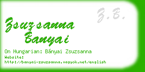 zsuzsanna banyai business card