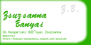 zsuzsanna banyai business card